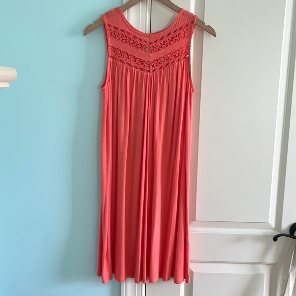 peachy sleeve less dress